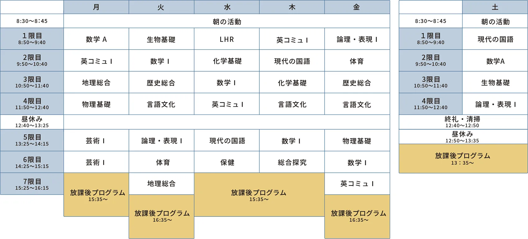 時間割