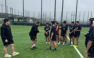 元オールブラックスによるラグビークリニックを実施