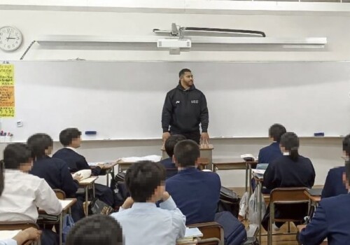 ラグビー・元サモア代表との交流