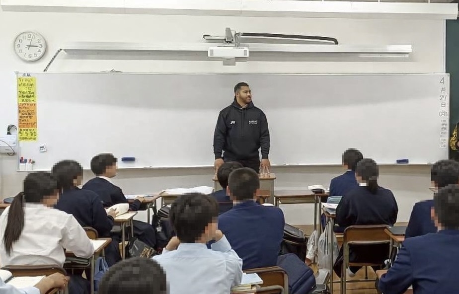 ラグビー・元サモア代表との交流