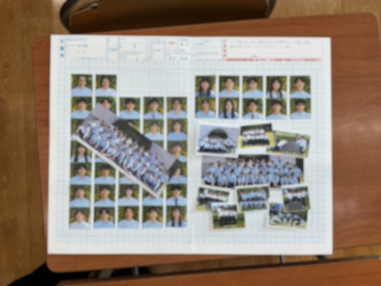 卒業アルバム作成中