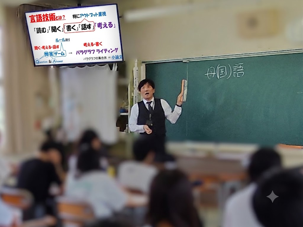 篠ミニ 7.03　言語技術出前授業―豊中九中訪問