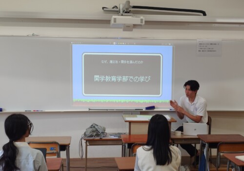 卒業生来校