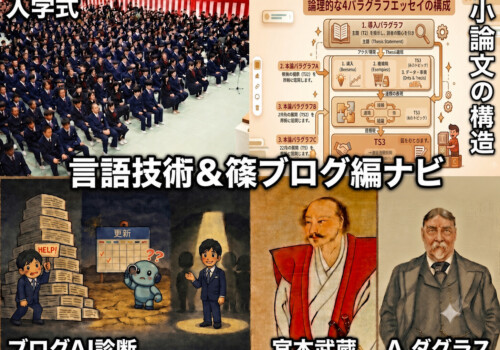 篠まとめ６　【篠ミニ】言語技術＆【篠ブログ】編―26年度4～7月