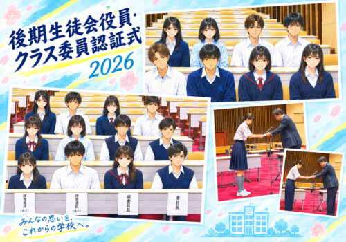 【認証式】生徒会役員・クラス委員が任命されました